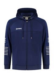 [10/01/06044/3041/116] 10/01/06044 STRIPED HOODED JACKET (116, NAVY/KOBALT/WHITE)