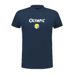 [10/01/09001/3008-140] 10/01/09001 - TEAM T-SHIRT Olympic + logo Peronnes (140, MARINE/WIT)